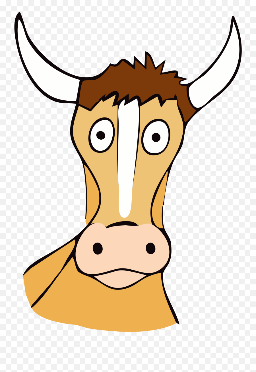 Cow Animal Mammal - Ox Cartoon No Background Transparent Cabeca D Vaca Desenho Png,Cow Transparent Background