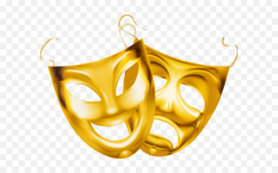 Drama Masks Gold - Theatre Mask Png,Drama Masks Png