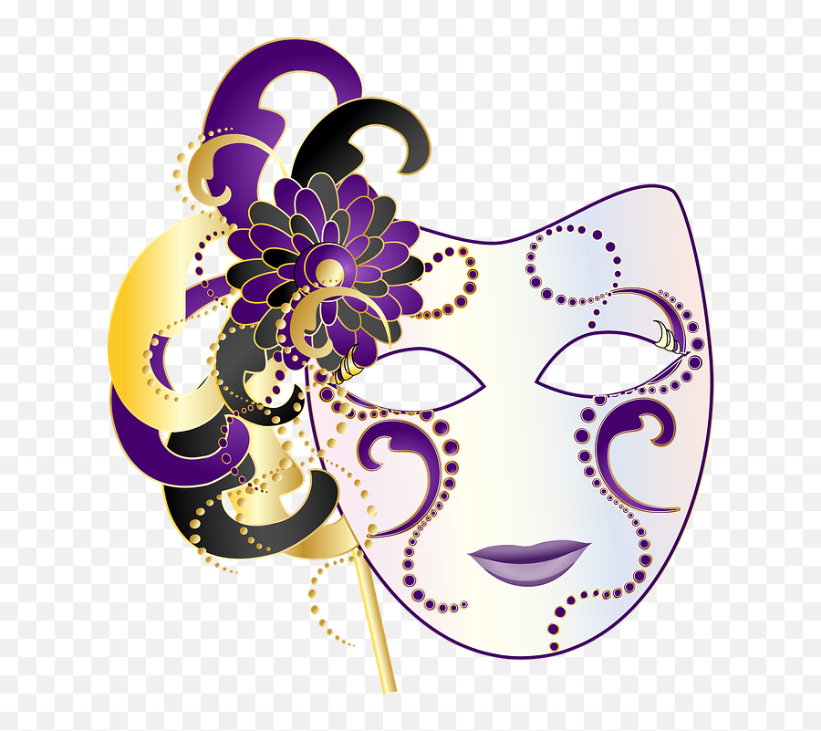 Graphic Party Mask Costume Mardi - Mask Png,Mardi Gras Mask Png