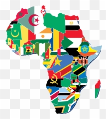 Yasharalites In Africa - Africa Flag Map Clipart Full Size Transparent Africa Flag Map Png,Africa Map Png