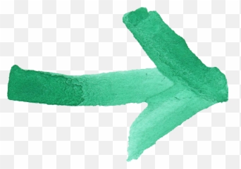 Green Watercolor Arrow Transparent - Png