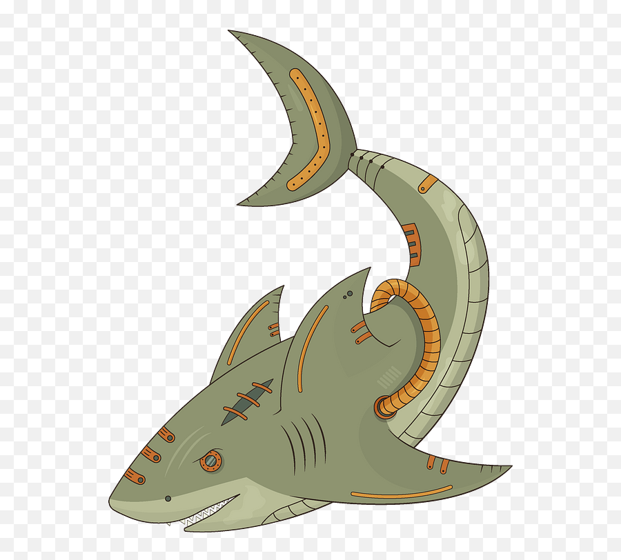 Steampunk Shark Clipart - Illustration Png,Shark Clipart Png