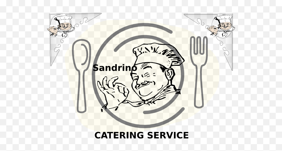 Catering Logo Clip Art - Vector Clip Art Online Sendok Dan Garpu Png,Catering Logos