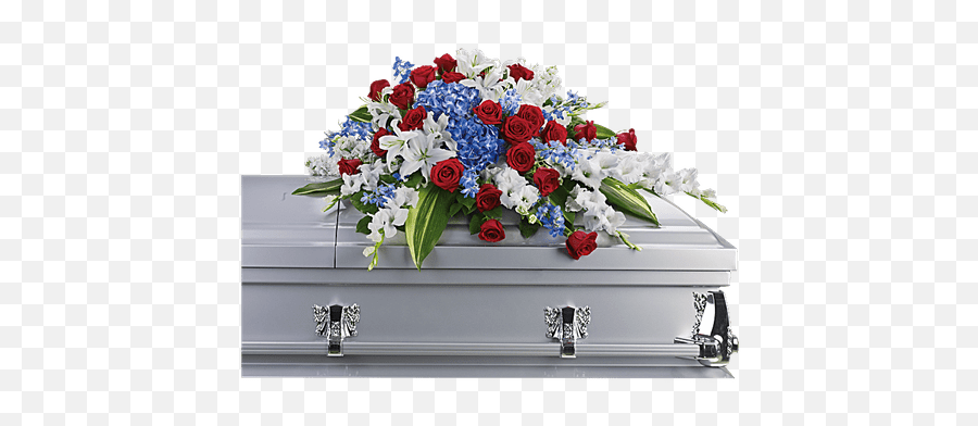 Distinguished Service Casket Spray - Casket Spray With Red White And Blue Png,Casket Png