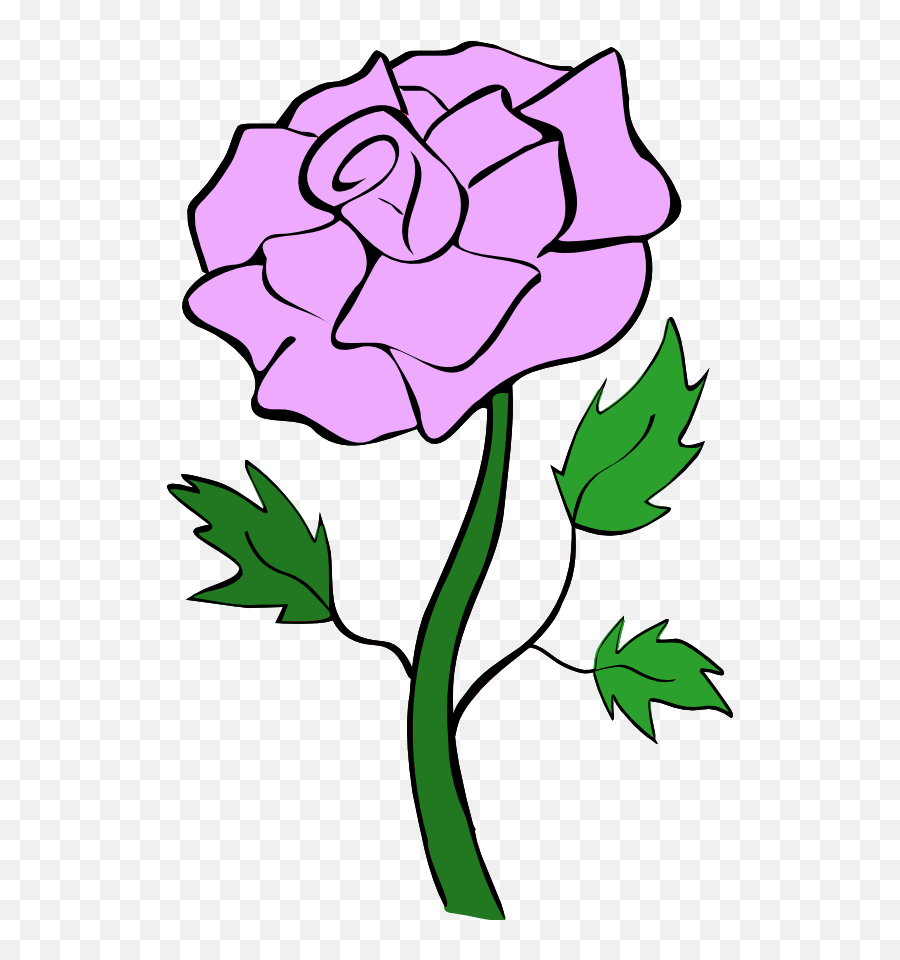 Download Purple Rose Clip Art - Rosa Clipart Full Size Png Outline Black And White Rose Clipart,Rose Outline Png