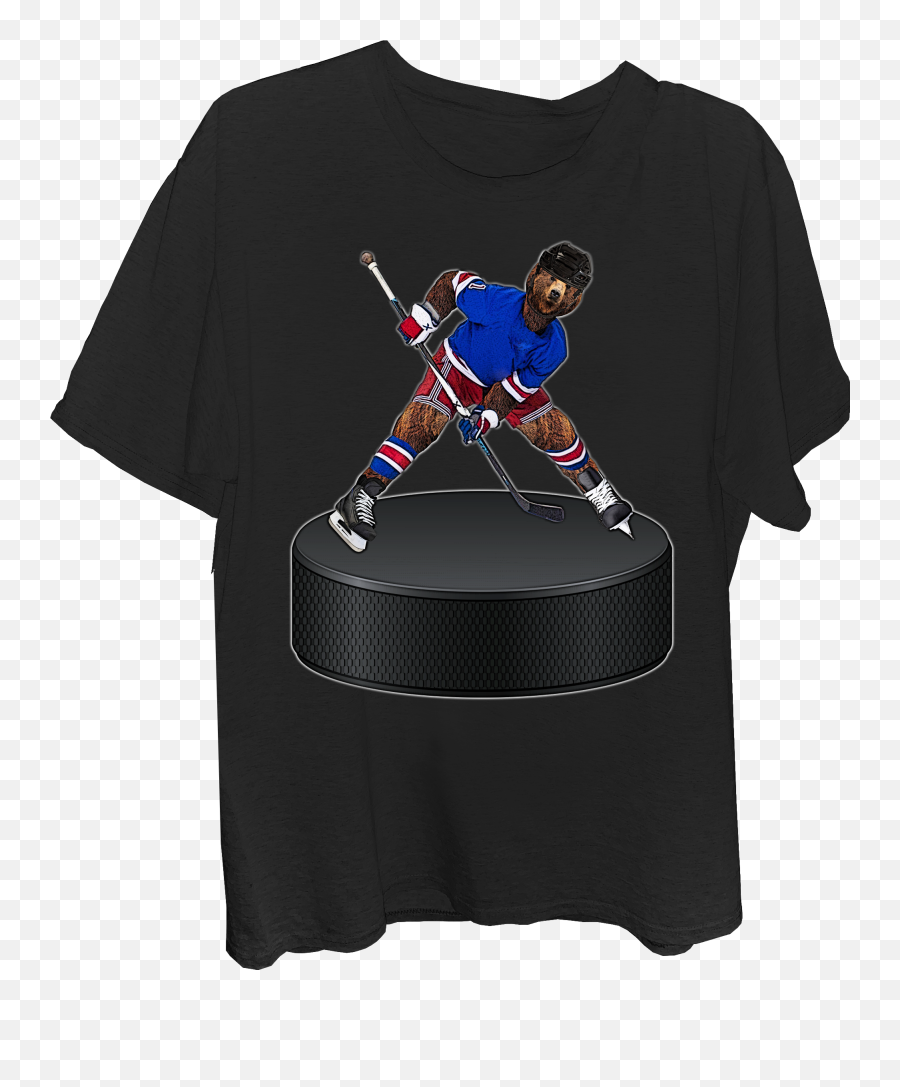 Bear Hockey Player - Bear Soldier T Shirt Png,Hockey Puck Png