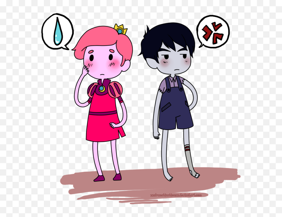 Marshall Lee And Prince Gumball Characters From Adventure Time In Darkness - Prince Gumball And Marshall Child Png,Adventure Time Png
