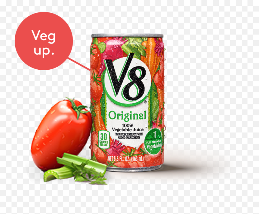 V8 Vegetable And Fruit Juices - V8 Original Png,Vegetables Transparent