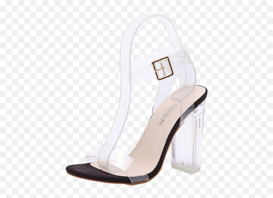 Plastic Clear Heel Sandals - Open Toe Png,Heel Png