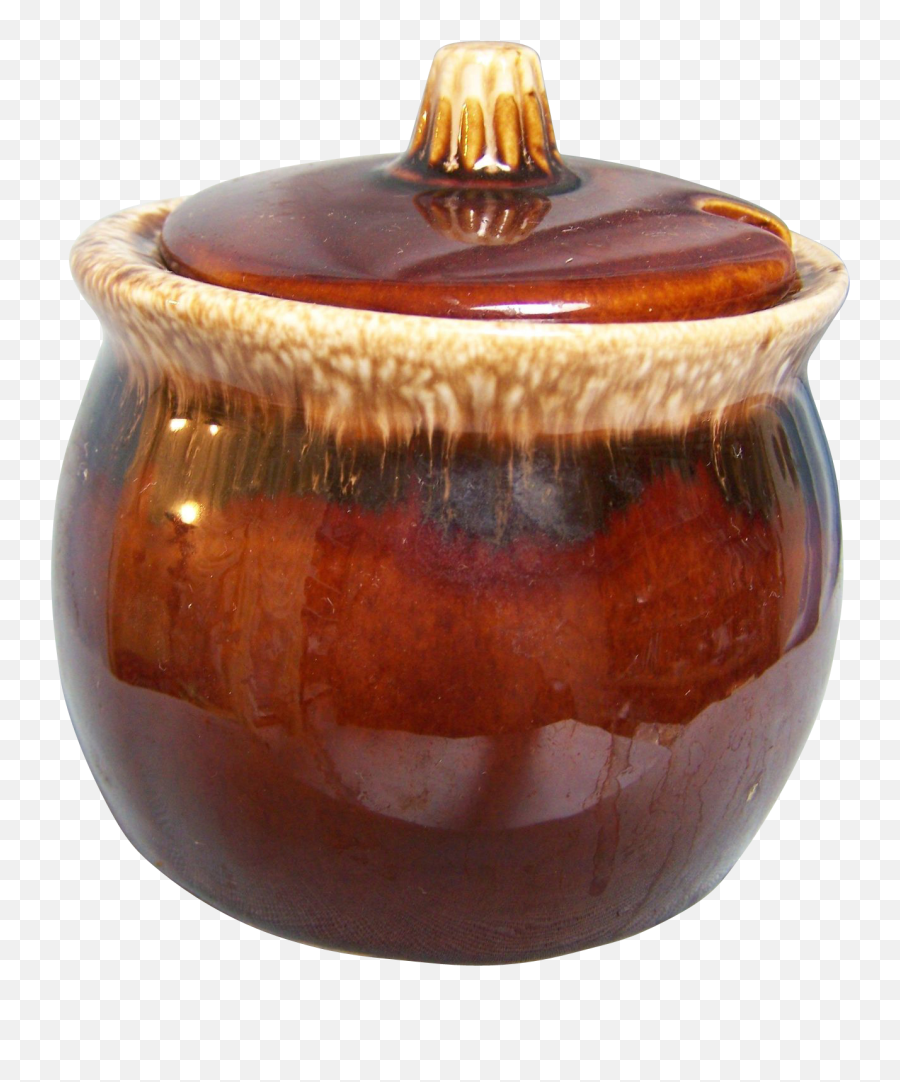 Hull Usa Brown Drip Jelly Jar Lid Jars Lids - Earthenware Png,Jelly Jar Png