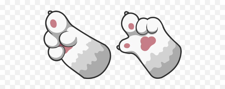 White Cat Paw Cursor - Dirty Png,Cat Paws Png