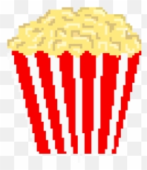 Popcorn Pixel Art Minecraft Clipart - Full Size Png