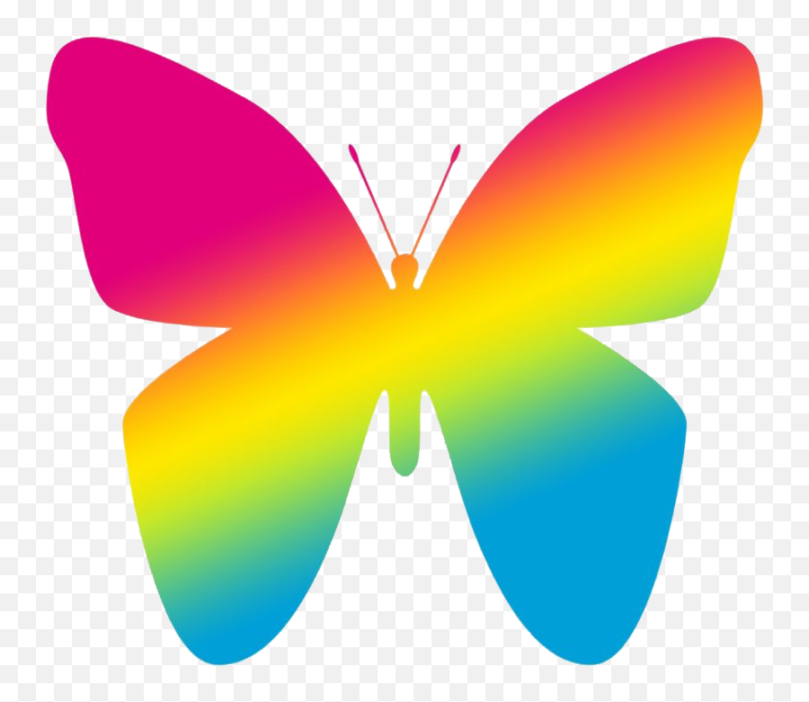 Rainbow Glowing Butterfly Transparent Image Png Arts - Rainbow Butterfly Symbol Butterfly Logo,Glowing Transparent