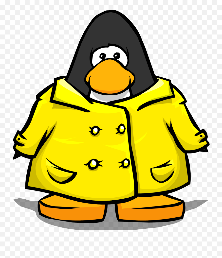 Yellow Raincoat Club Penguin Wiki Fandom - Yellow Raincoat Cartoon Png,Icon Rain Jacket
