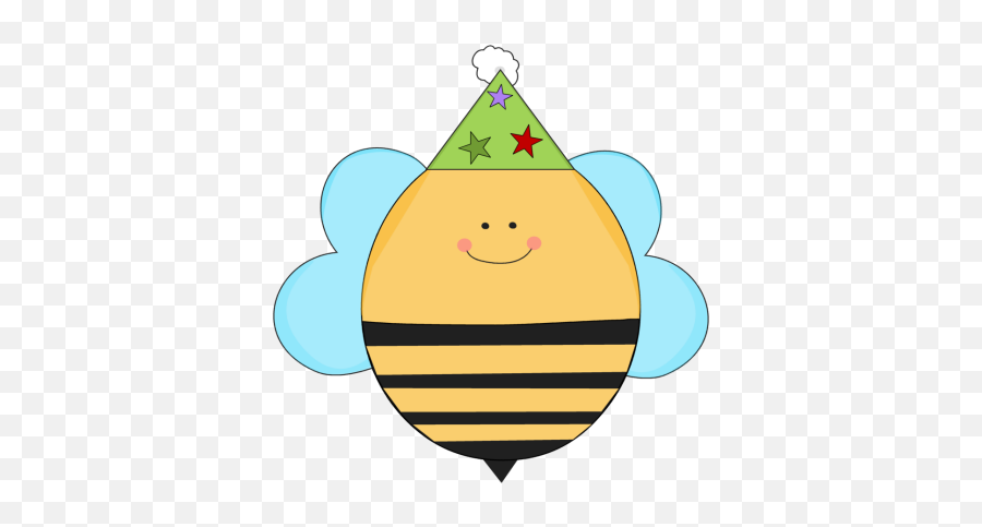 Birthday Clip Art - Birthday Images Bee With Party Hat Png,Birthday Hats Png