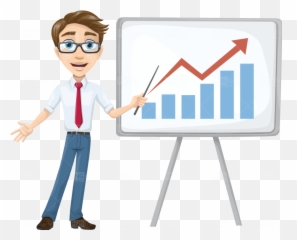 Cartoon Business Man Presentation Png - Cartoon Man Reading Book,Presentation Png