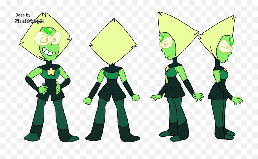Peridot Redesign Base Credit In Picture Just A Ref Sheet - Steven Universe Draw The Squad Base Png,Steven Universe Peridot Icon