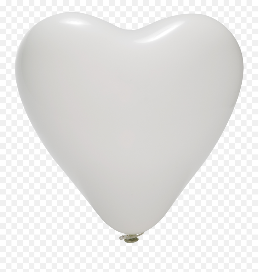 Latex Heart White Balloons 12 - Heart Balloon White Png,White Balloons Png