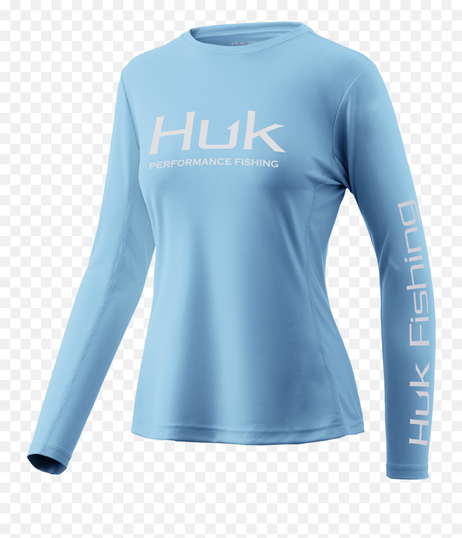 Huk Womens Icon X Long Sleeve Shirt - Ice Blue Huk Gear Long Sleeve Png,Rash Icon