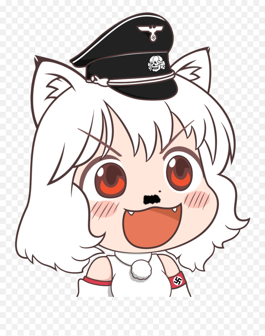 Nazi Awoo With Mustache - Anime Girl With Maga Hat Png,Nazi Hat Transparent