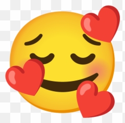 Emoji Mashup Bot - three Smiling Face With Hearts Google png