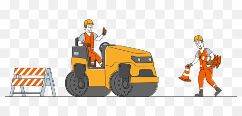 Bulldozer Icon - Download in Line Style Asphalt png