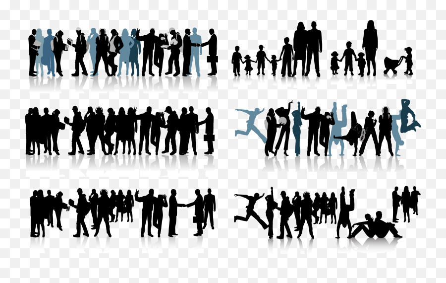 Free Silhouette People Png Download Clip Art - Silhouette Architecture People Png,Crowd Of People Png