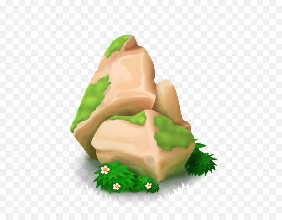 Rock Png Free Download - Cartoon Mossy Rock Png,Rock Transparent