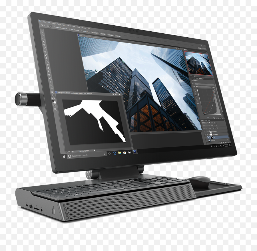 The Lenovo Yoga A940 Aio Desktop Is Surface Studio Clone - Lenovo Yoga A940 27icb Png,How To Make A Yoga Icon In Illustraor