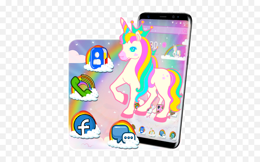 Rainbow Neon Pony Unicorn Theme Apk 117 - Download Apk Smartphone Png,Rainbow Unicorn Icon