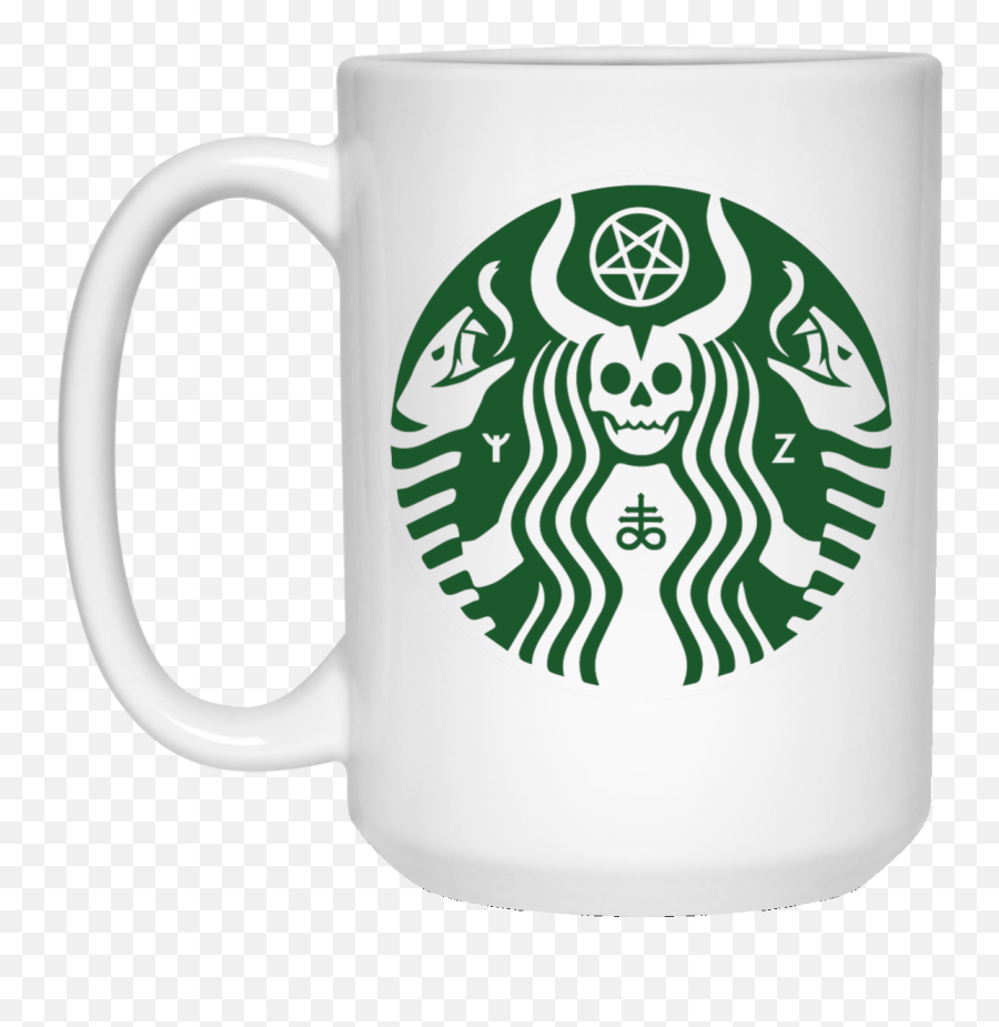 Satanic Starbuck Coffee Mugs Starbucks - Starbucks Logo Svg Png,Beer Stein Icon