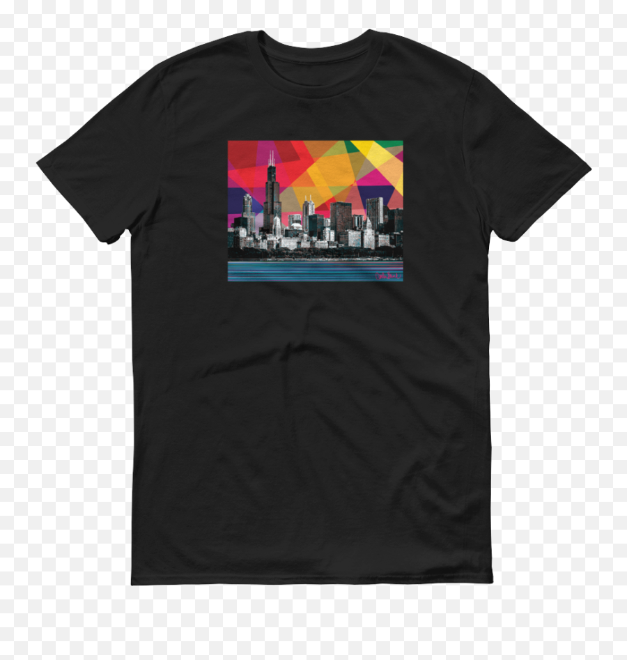 Chicago Skyline Menu0027s Short Sleeve Jersey T - Shirt U2014 Carla Bank Png,Chicago Skyline Png