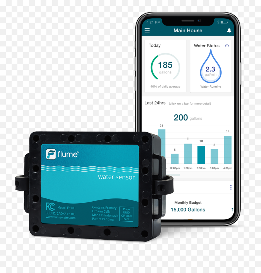 Flume - Intelligent Leak Detection U0026 Water Management Water Smart Meter App Png,Dripping Water Png