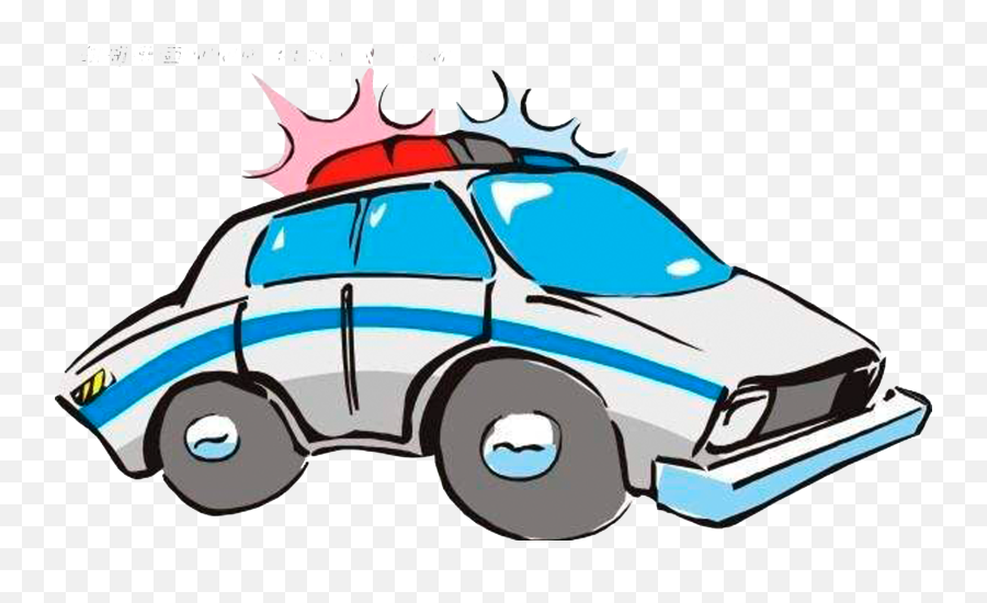 Car Cartoon - Cartoon Police Car Transparent Png,Car Light Png