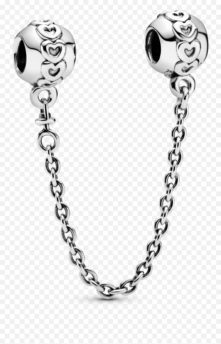 Hearts Silver Safety Chain Hk Pandora Online Store - Pandora Safety Charm Png,Chain Circle Png