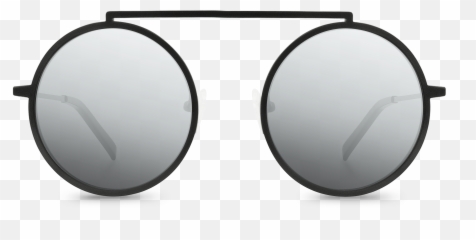 Neo Black Round Sunglasses - Oval png