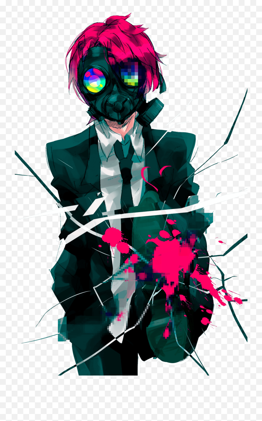 Hd Anime Male Wallpaper - Anime Boy Mask 1111864 Png Gas Mask Anime Boy,Anime Boy Transparent