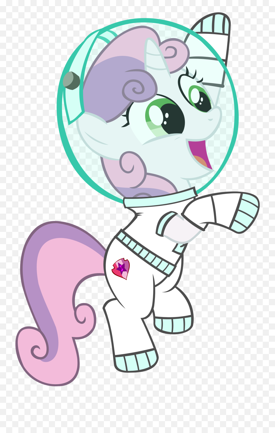 Astronaut Clipart Png - Astronaut Clipart Pink Cartoon Cutie Mark Crusaders With Cut Marks,Belle Transparent Background