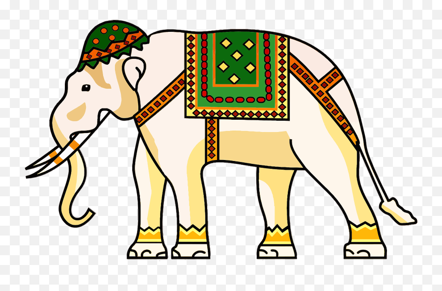 Decorated Ornamental Elephant Clipart - Thailand Elephant Png,Elephant Clipart Png