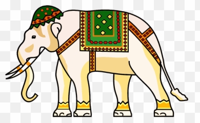 Decorated Ornamental Elephant Clipart - Thailand Png