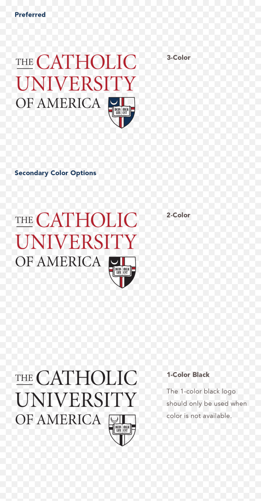 Identity Standards Washington Dc Catholic University - Catholic University Of America Png,Typography Logos