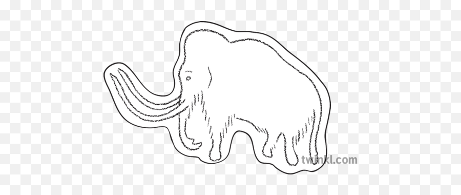 Woolly Mammoth Cave Painting Cutout Example Prehistoric - Big Png,Mammoth Png