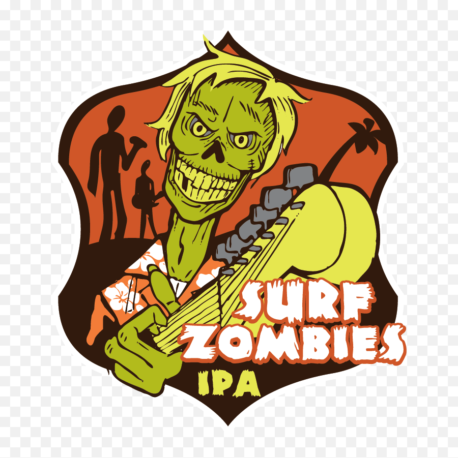 Surf Zombies U2014 Iowa Brewing Company - Surf Zombies Beer Png,Transparent Zombie