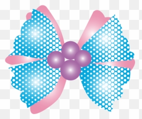 Cute Bow Png With Transparent Background - Navy Print,Blue Bow Png