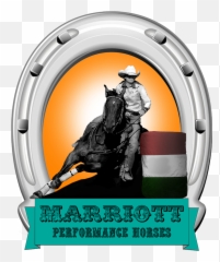Bold Serious Horseback Riding Logo Design For Marriott - Wall Decal png