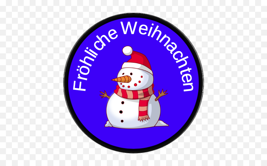 Fröhliche Weihnachten Sticker - Very Cute Cartoon Snowman In For Holiday Png,Cartoon Santa Hat Transparent