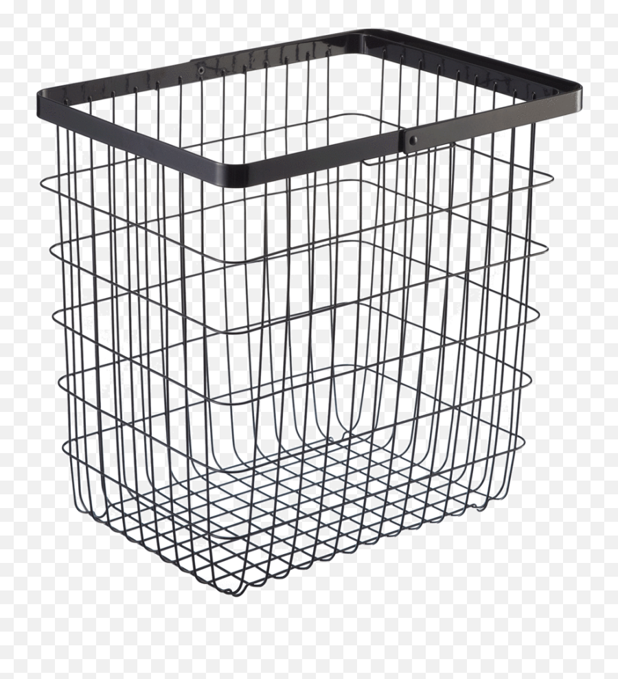 Laundry Wire Basket - Yamazaki Black Laundry Basket Png,Laundry Basket Png