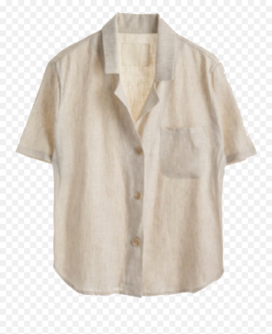 Short Sleeve Linen Shirt - Call Me By Your Name Clothing Style Png,Shirt Button Png
