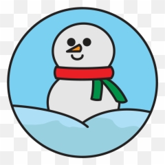 Christmas Snowman Doll - Dot png