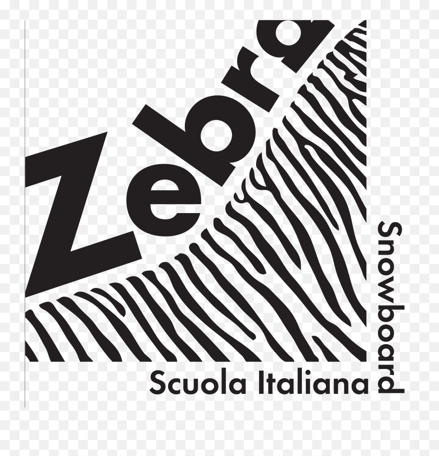Zebra Italian Snowboard School - Madonna Di Campiglio Poster Png,Zebra Logo Png